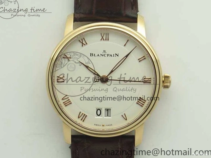 0519 Villeret 6669 RG HG 1:1 Best Edition White Dial On Leather Strap V UrbanStyle 8096